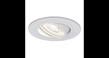 Pittsburg LED inbouwspot - Extra plat 58mm - GU10 LED Module - Extra plat 58mm - 6000K daglicht wit - Dimbaar - Rond - Kantelbaar - Voor binnen - Zwart