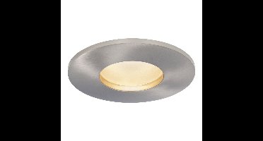 Vegas - LED platte inbouwspots met lage inbouwdiepte 60mm - 6 Watt 570 Lumen - 4000K Neutraal wit - GU10 LED Module - Dimbaar - Rond - IP44 voor badkamer, buiten en binnen - RVS