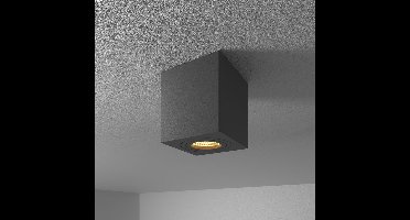 Gibbon LED opbouwspot - Vierkant - 4 watt 345 lumen - 2700K warm wit - GU10 - IP65 badkamer opbouwspot - Voor binnen- en buitengebruik - Zwart