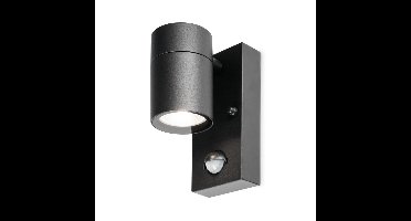 Mason wandlamp - 6500K daglicht wit - Bewegingsmelder en schemerschakelaar - IP44 spatwaterdicht - Spotlight voor binnen en buiten - Zwart