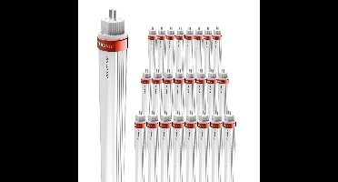 25x LED TL Buis 145cm - T5 G5 Fitting - 18 Watt 5250 lumen (175lm/W) - 6000K Daglicht wit - Flikkervrij - Vervangt 130 Watt (130W/860)