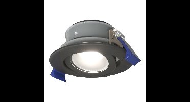 Lima LED inbouwspot - 4 Watt 345 Lumen - 6500K daglicht wit - GU10 - Dimbaar - Rond - Kantelbaar - IP65 Waterdicht - Zwart - Voor binnen, buiten en badkamer