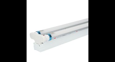 LED TL armatuur 150cm dubbel - T8 (G13) - 50 Watt 7000 lumen (140lm/W) - 3000K Warm wit (830) - Flikkervrij - IP20 Stofdicht