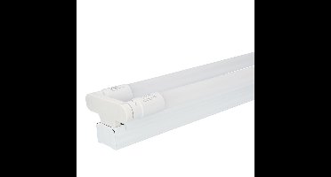 LED TL armatuur 60cm dubbel - T8 (G13) - 18 Watt 2340 lumen (130lm/W) - 3000K Warm wit (830) - Flikkervrij - IP20 Stofdicht