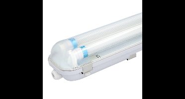 LED TL armatuur 150cm dubbel - T8 (G13) - 2x 25 Watt 7000 lumen (140lm/W) - 3000K warm wit (830) - Koppelbaar - Flikkervrij - IP65 waterdicht - LED TL Lamp