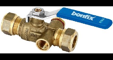 Bonfix knelkoppeling - kogelafsluiter - 15mm - Messing