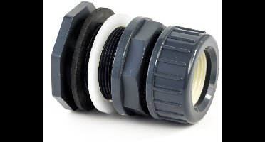 Druk PVC doorvoer met klemring - 20mm x 3/4"