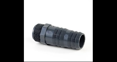 Druk PVC slangtule met buitendraad - 2 x 60-66mm - 10 bar