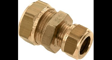 Bonfix knelkoppeling - Rechte verloopkoppeling - 15x12mm - Messing