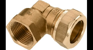 Bonfix knelkoppeling - knie - binnendraad - 3/4 x 15mm - Messing