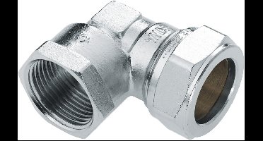 Bonfix knelkoppeling - knie - binnendraad - 1 x 22mm - Vertint Messing