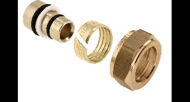 Bonfix Perskoppeling - Alu-pers - Knelset voor ALU-PEX (Multilayer) - 3/4 x 16mm