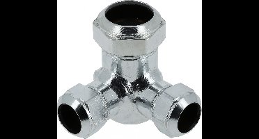 Bonfix Staalverzinkte knelfitting - Hoek T-koppeling 115 - 3 x knel - 22mm x 22mm x 15mm