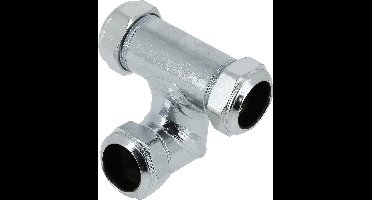 Bonfix Staalverzinkte knelfitting - Passeer T-koppeling 118 - 3 x knel - 22mm x 15mm x 22mm