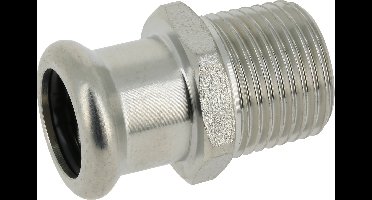 Bonfix Pressfitting RVS 316L Puntstuk 1/2 x 22 - conische buitendraad (R) x press - (m-profiel)