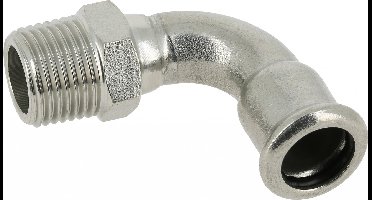 Bonfix Pressfitting RVS 316L Bocht 90� 2 x 54 - conische buitendraad (R) x press - (m-profiel)