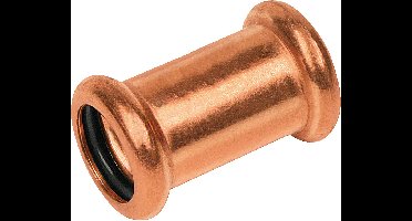 Bonfix Pressfitting roodkoper WATER Rechte koppeling 18 x 18 - 2 x press - (m-profiel)