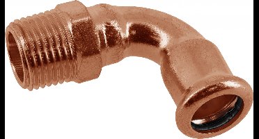 Bonfix Pressfitting roodkoper WATER Kniekoppeling 90� 1 x 22 - conische buitendraad x press - (m-profiel)