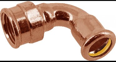 Bonfix Pressfitting roodkoper GAS Kniekoppeling 90� 2 x 54 - lange binnendraad x press - (m-profiel)