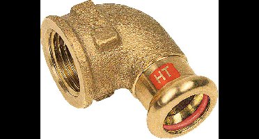 Bonfix Pressfitting roodkoper SOLAR Kniekoppeling 90� 1" x 22 - lange binnendraad x press - (m-profiel) - 601617