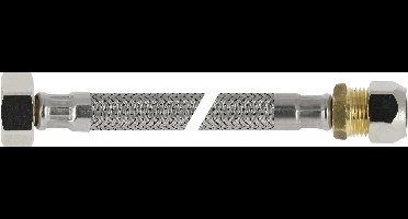Bonfix Flexibele RVS aansluitleiding - 35 centimeter 3/8 x 10 - binnendraad x knel