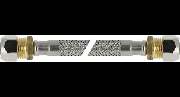 Bonfix Flexibele RVS aansluitleiding - 35 centimeter 10 x 15 - 2 x knel