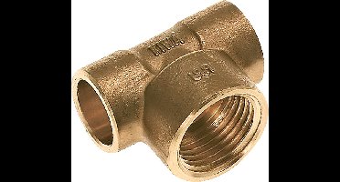 Bonfix Messing soldeerfitting T-stuk 28 x 1" x 28 - capillair x binnendraad x capillair