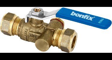 Bonfix Stopkraan in kogeluitvoering Zonder aftapgelegenheid 12 - 2 x knel