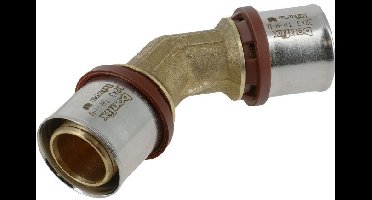 Bonfix Perskoppeling - 2x Alu-pers - Kniekoppeling 45gr - 32 x 32mm