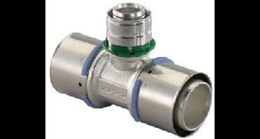 Uponor S-Press pers verloop T-stuk - pers x pers x pers - 40mm x 32mm x 40mm