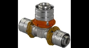 Uponor S-Press pers verloop T-stuk - pers x pers x pers - 50mm x 25mm x 50mm