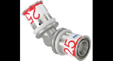 Uponor S-Press Plus knie 45� - pers x pers - 25mm x 25mm - messing - Kiwa