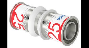 Uponor S-Press Plus koppeling - pers x pers - 25mm x 25mm - messing - Kiwa