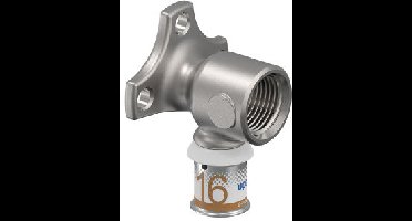 Uponor S-Press Plus muurplaat - kort model - binnendraad x pers - 1/2" x 16mm - Smart Aqua - Kiwa