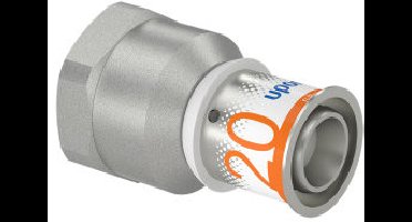 Uponor S-Press Plus schroef koppeling - binnendraad x pers - 3/4" x 20mm - messing - Kiwa