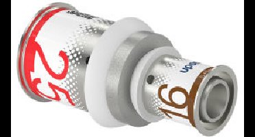 Uponor S-Press Plus verloop koppeling - pers x pers - 25mm x 16mm messing - Kiwa