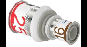 Uponor S-Press Plus verloop koppeling - pers x pers - 25mm x 16mm - ppsu - Kiwa