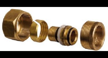 Henco - adapter - insert x wartel - 22mm - 26mm - messing