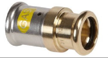 Henco - overgangs koppeling - gas - pers x pers - 20mm x 22mm - messing