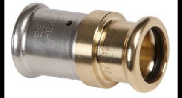 Henco - overgangs koppeling - pers x pers - 32mm x 28mm - messing