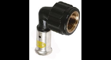 Henco - schroef knie 90� - gas - pers x binnendraad - 16mm x 1/2" - pvdf+N9