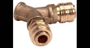 Euroline - 2-weg snelkoppeling - Binnendraad - 3/8" - messing