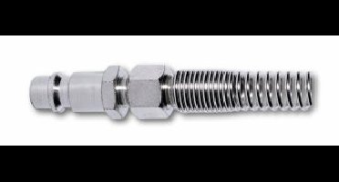 Euroline - Snelkoppeling voor spiraalslang - 10 x 12mm - staal vernikkeld