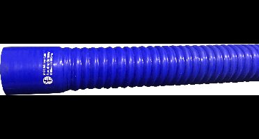 Flexibele Siliconeslang met gladde tule - 70 x 80mm - Blauw (Per Lengte 35cm)