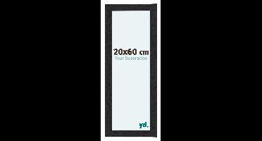 Fotolijst 20x60 cm - Zwart - Houtnerf - MDF - Como