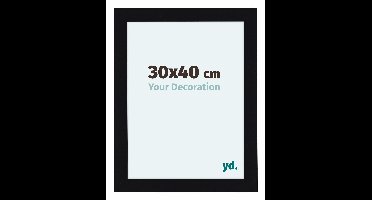 Fotolijst 30x40 cm - Zwart Hoogglans - MDF - Como