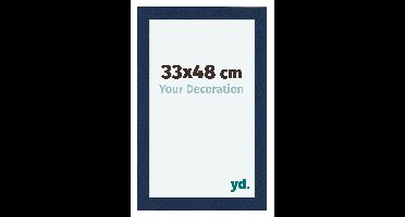 Fotolijst 33x48 cm - Donkerblauw Geveegd - MDF - Como