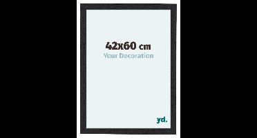 Fotolijst 42x60 cm - Zwart - Houtnerf - MDF - Como
