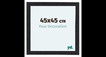 Fotolijst 45x45 cm - Zwart - Houtnerf - MDF - Como