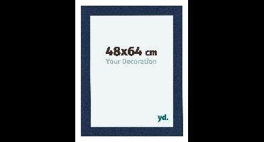 Fotolijst 48x64 cm - Donkerblauw Geveegd - MDF - Como